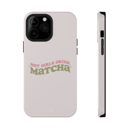 Hot Girls Drink Matcha Impact-Resistant Case