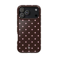 Brown Polka Dot Magnetic Impact-Resistant Phone Case