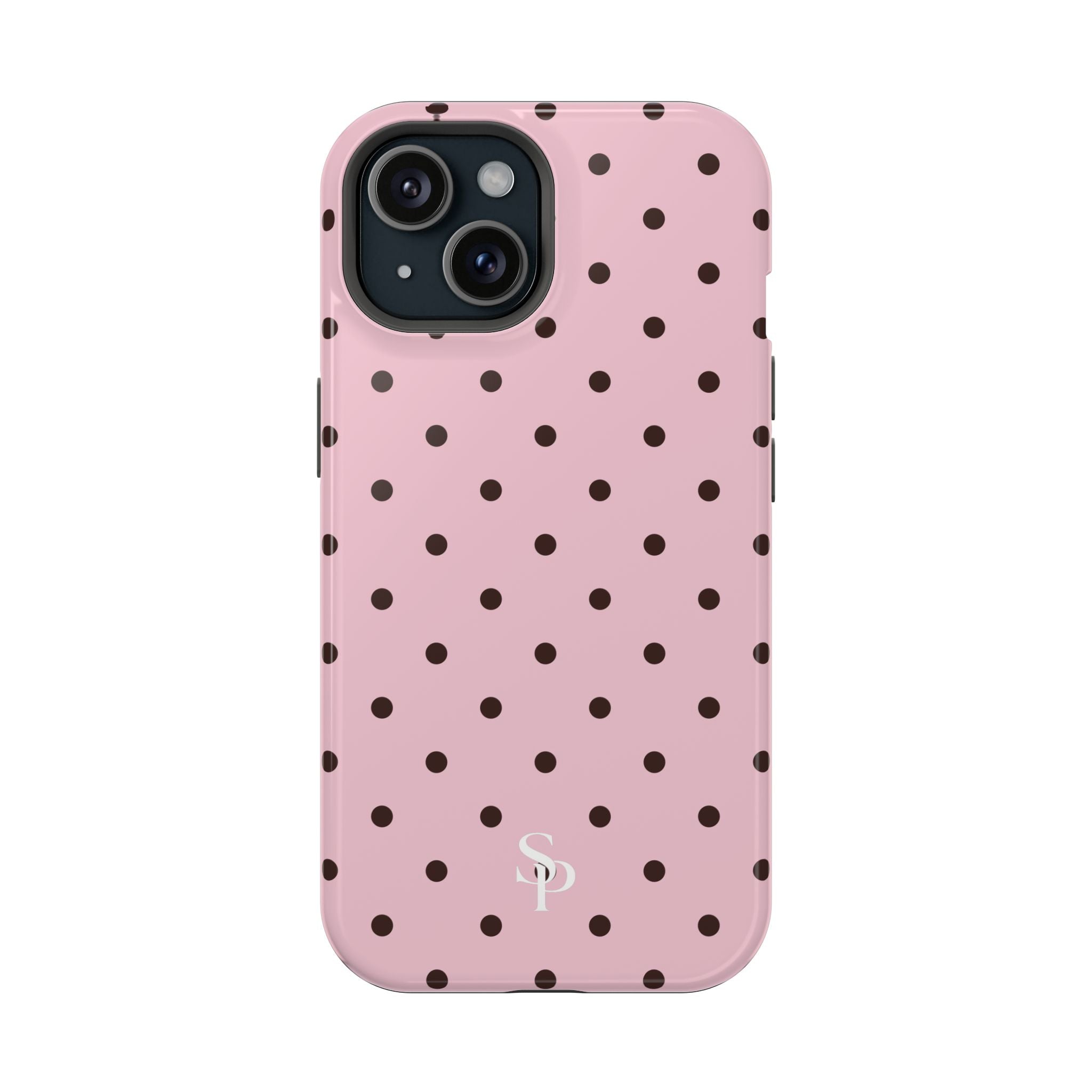Pink Polka Dot Magnetic Impact Phone Case
