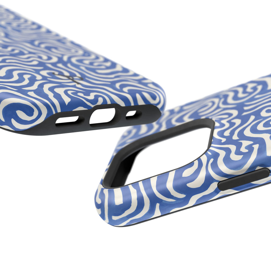 Blue Abstract Swirl Magnetic Impact Phone Case