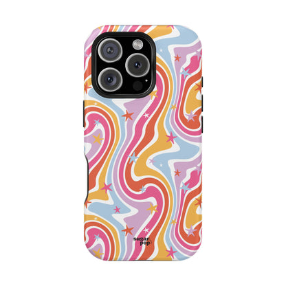 Colorful Impact-Resistant Phone Case - Vibrant Swirl Design