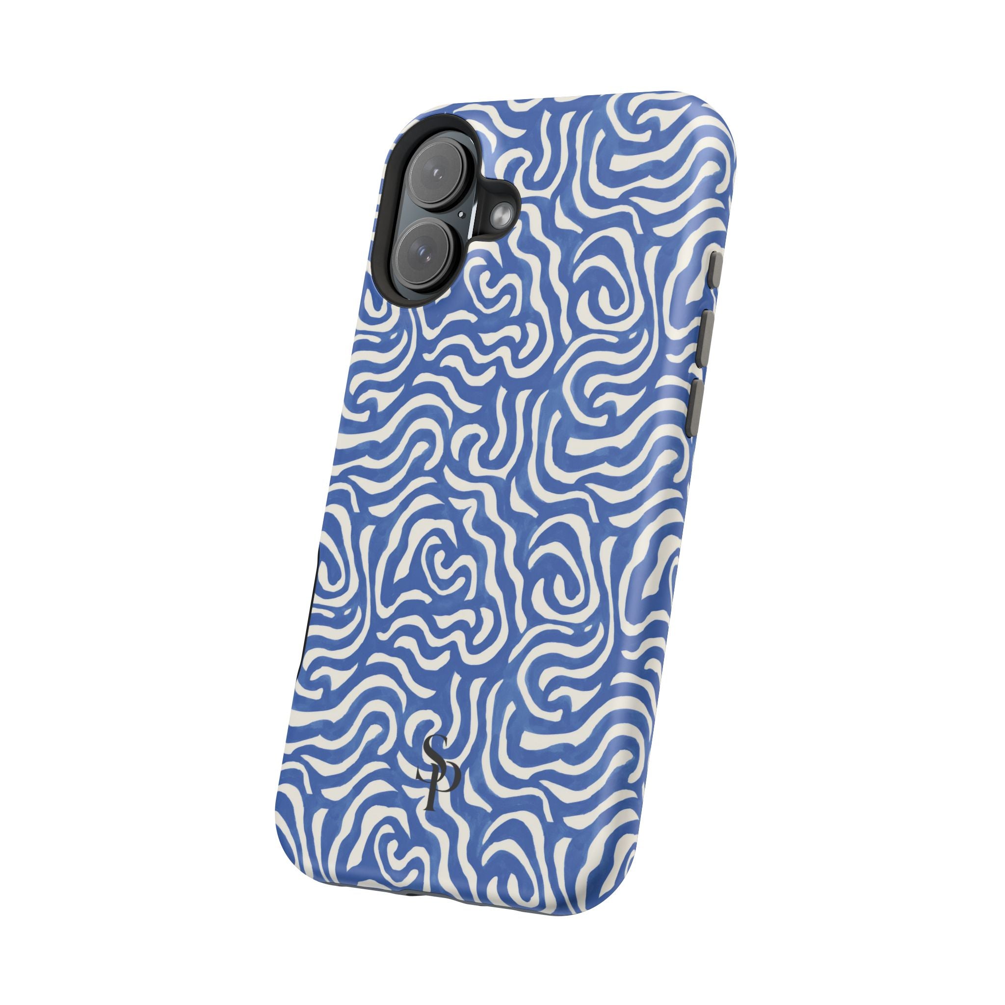 Blue Abstract Swirl Magnetic Impact Phone Case