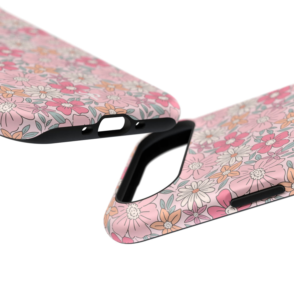 Pink Flowers Impact-Resistant Case
