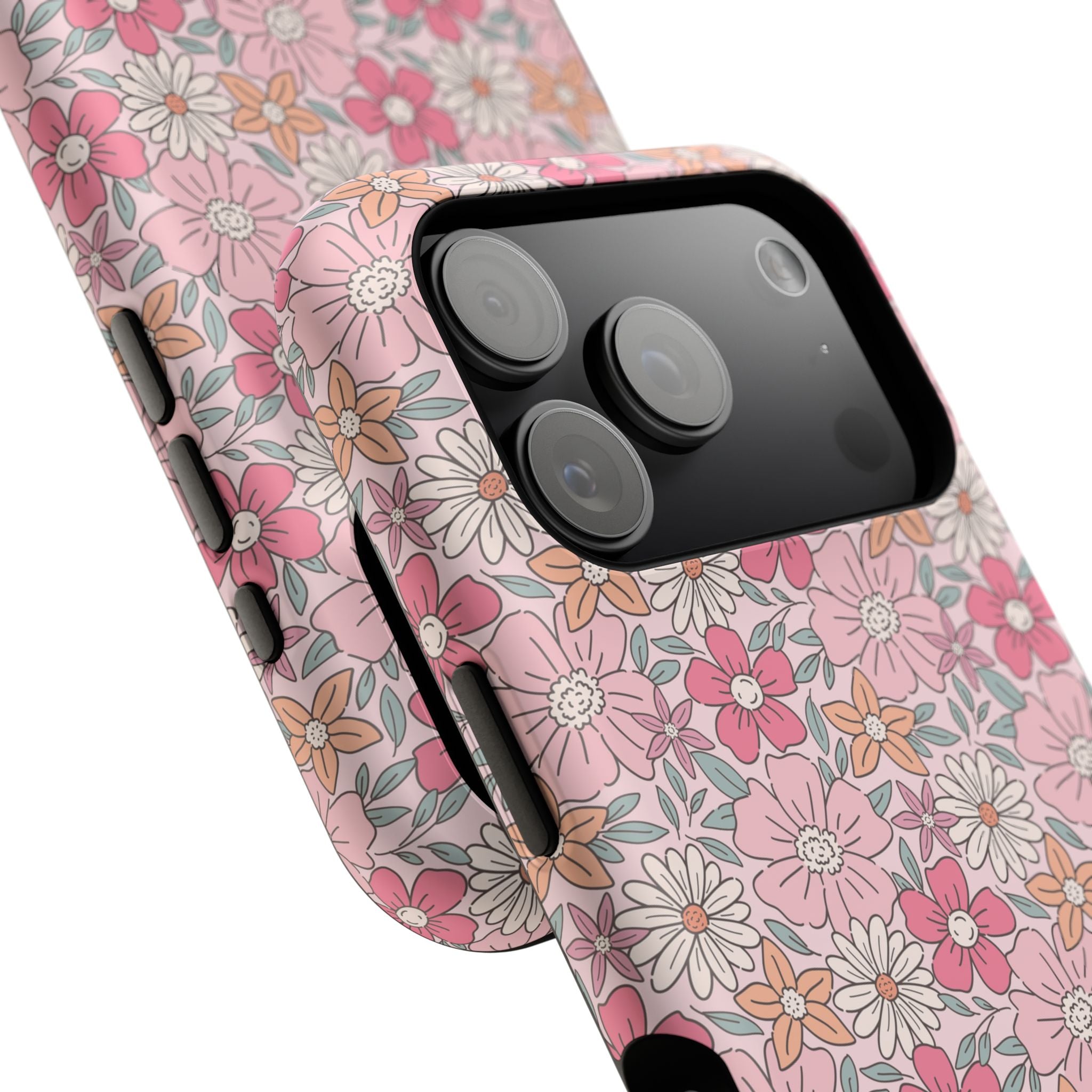 Pink Flowers Impact-Resistant Case