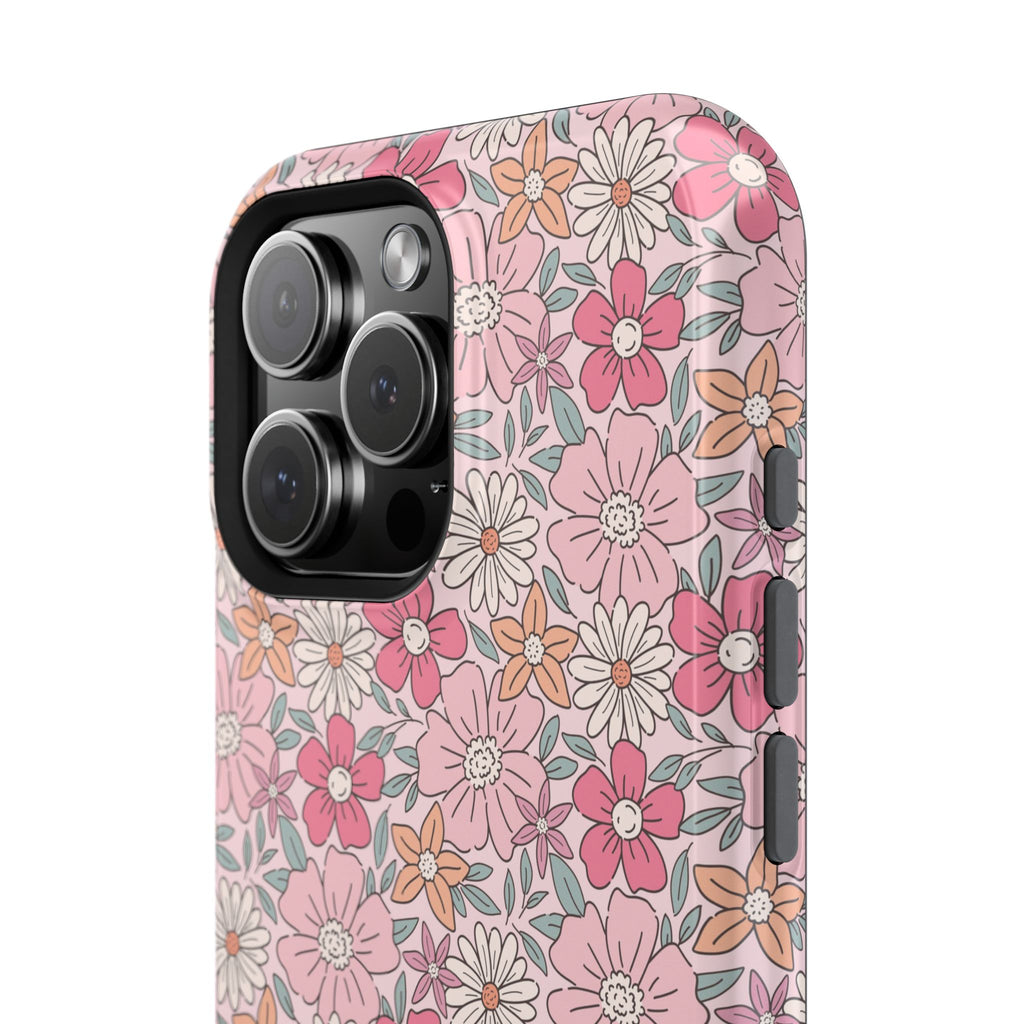 Pink Flowers Impact-Resistant Case