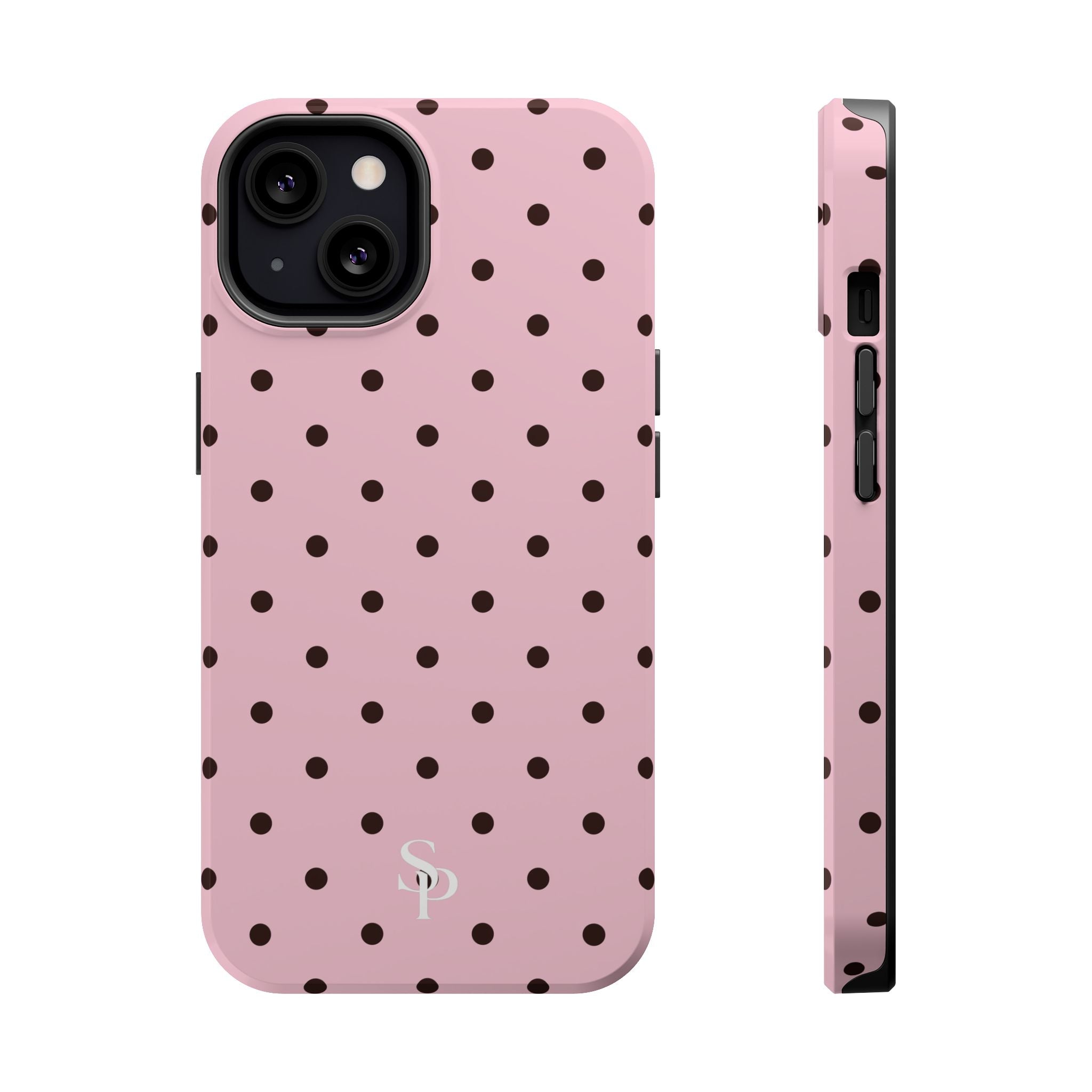 Pink Polka Dot Magnetic Impact Phone Case