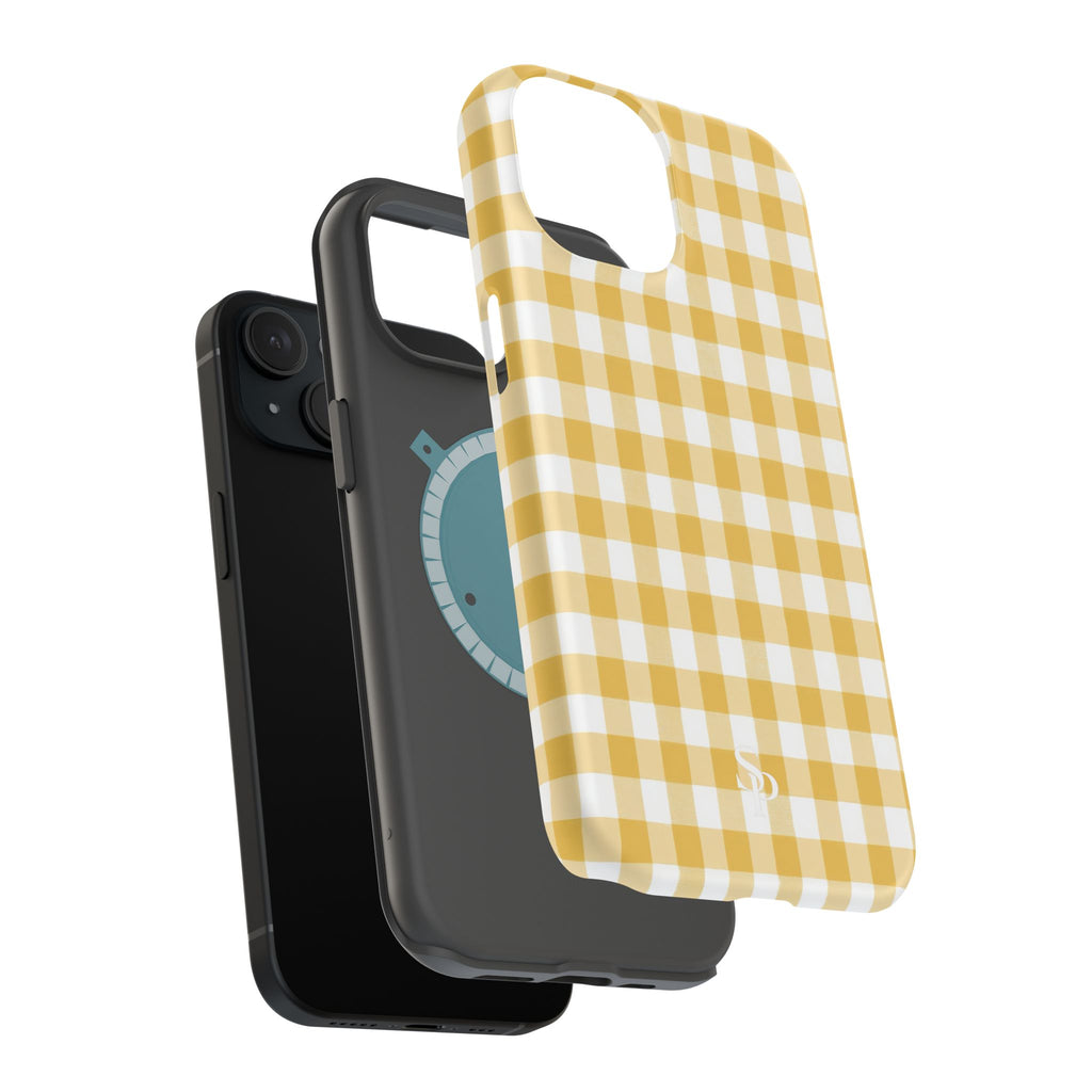 Yellow Gingham Magnetic Impact-Resistant Phone Case