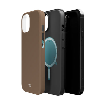 Brown Magnetic Tough Cases for Phones - Secure & Sleek Design