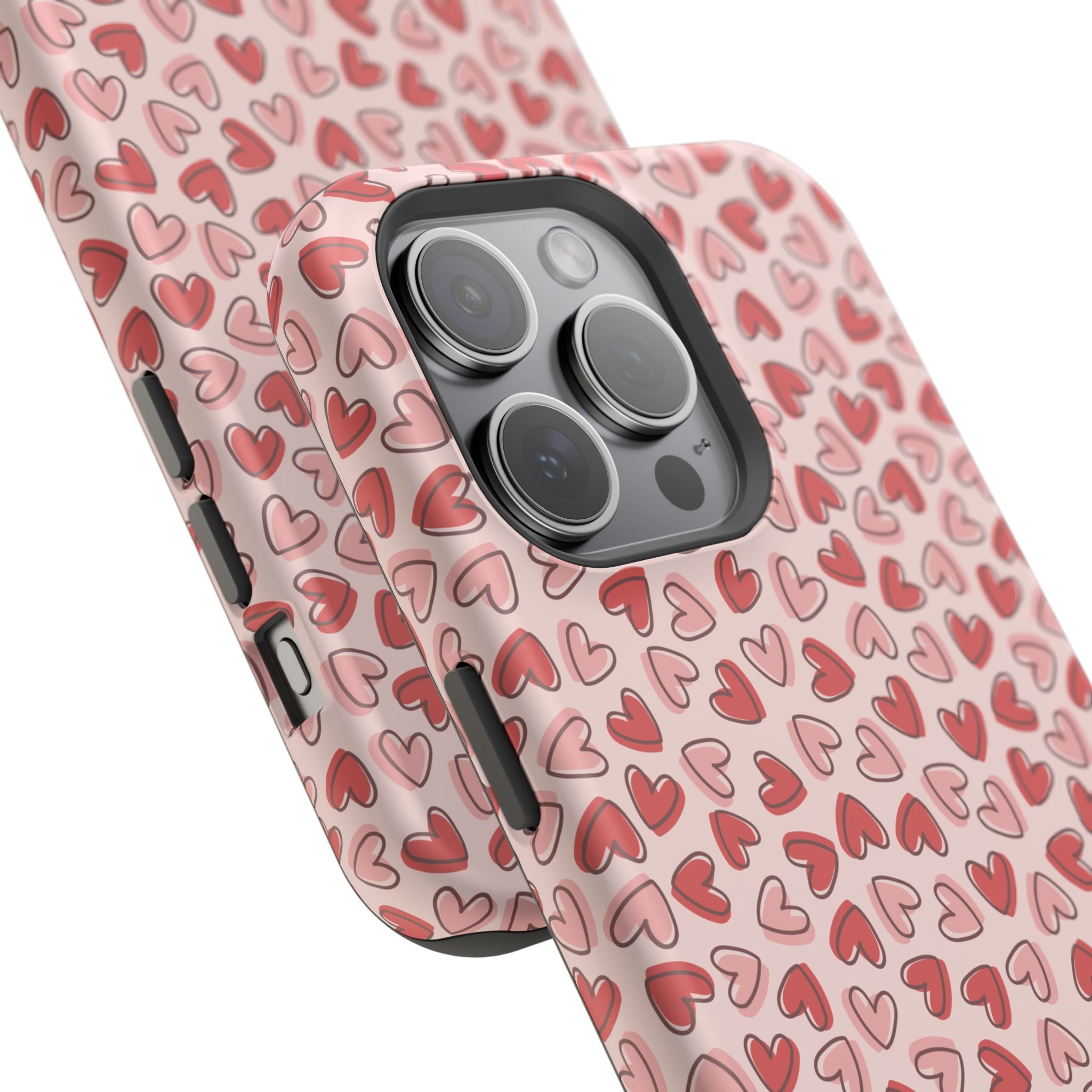 Heart Pattern Impact-Resistant Phone Case - Stylish Protection for Valentine's Day & Everyday Love