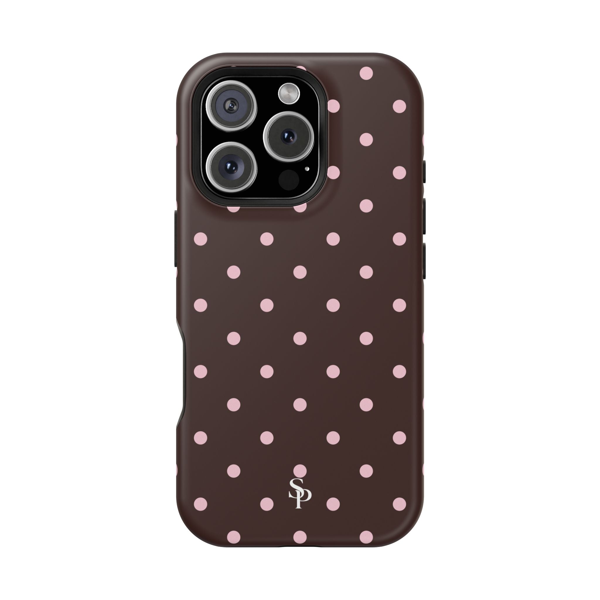 Brown Polka Dot Magnetic Impact-Resistant Phone Case