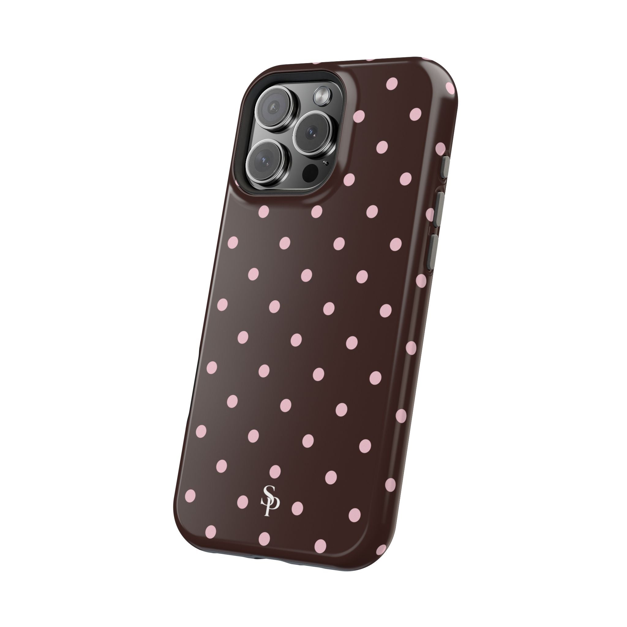 Brown Polka Dot Magnetic Impact-Resistant Phone Case