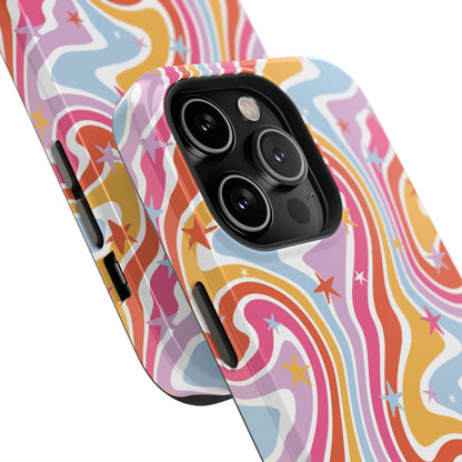 Colorful Impact-Resistant Phone Case - Vibrant Swirl Design