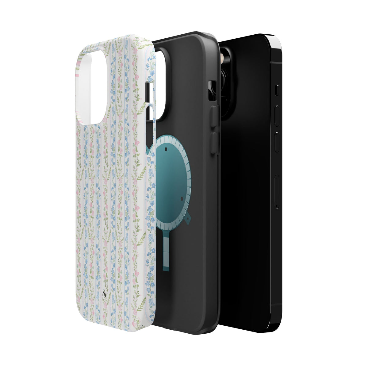 Pastel Floral Pattern Magnetic Tough Case