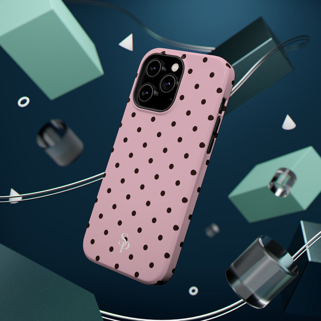 Pink Polka Dot Magnetic Impact Phone Case