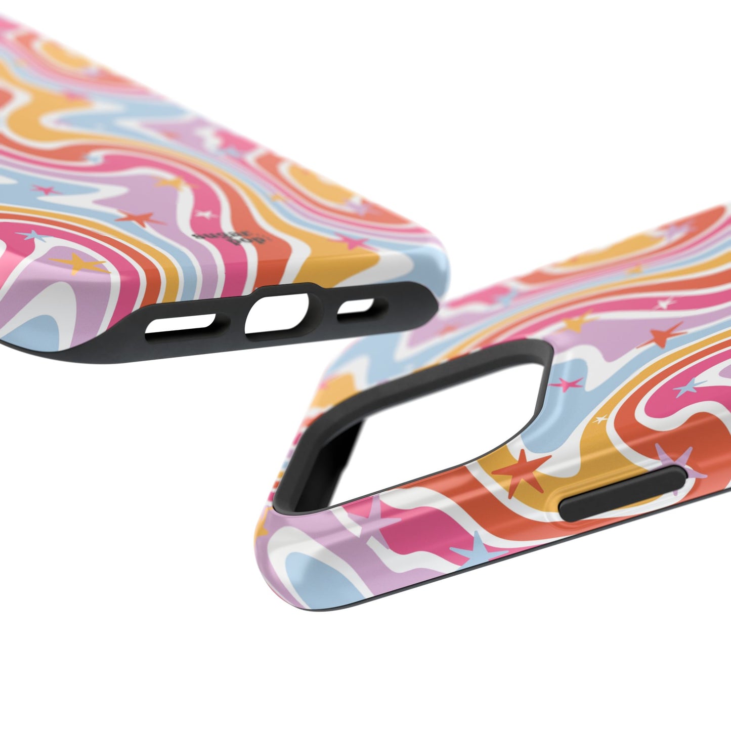 Colorful Impact-Resistant Phone Case - Vibrant Swirl Design