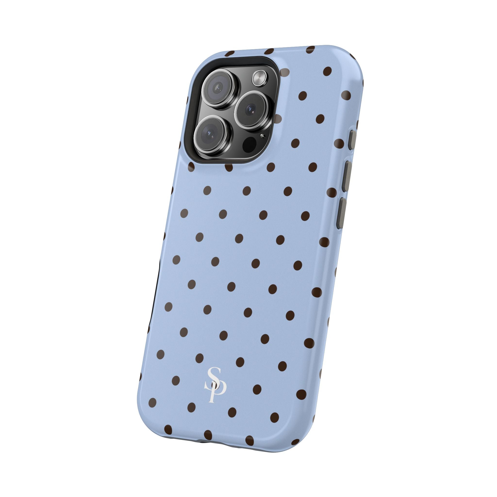 Blue Polka Dot Magnetic Impact Phone Case