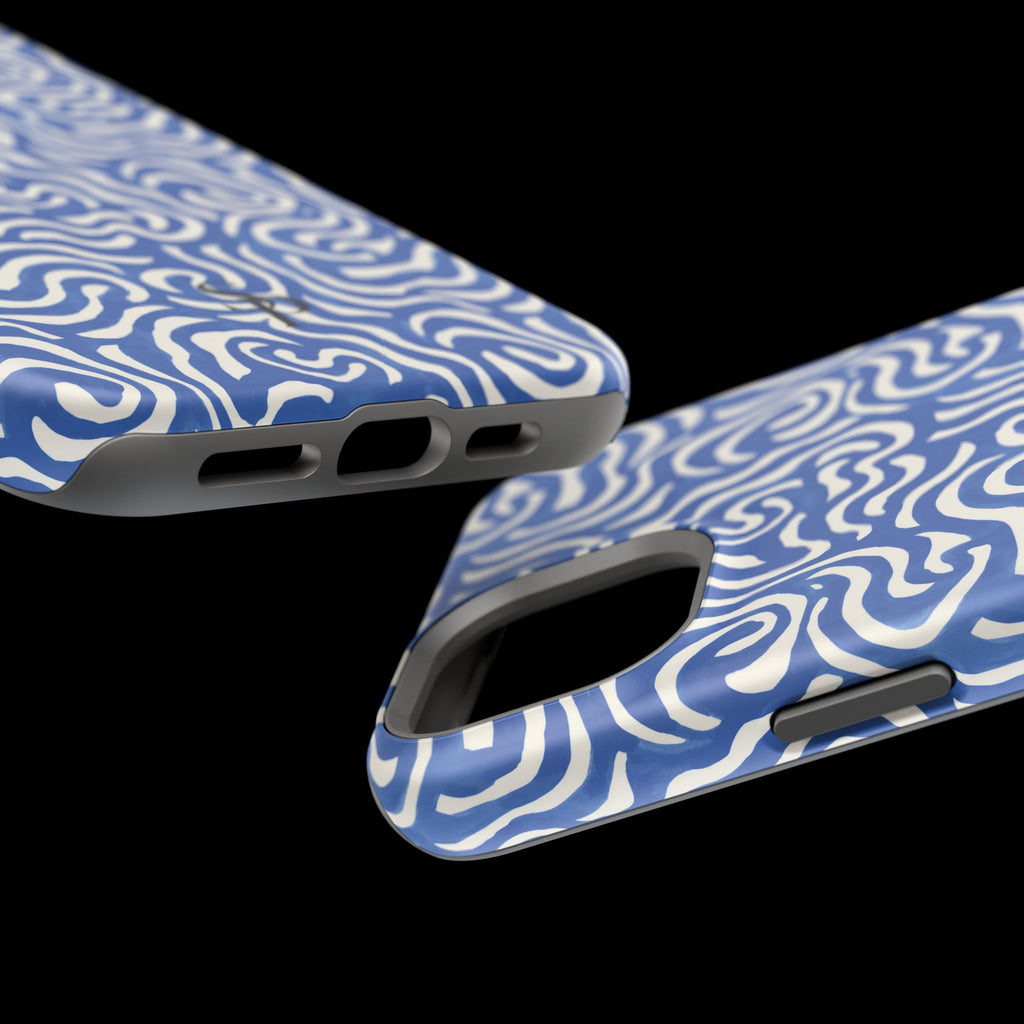 Blue Abstract Swirl Magnetic Impact Phone Case