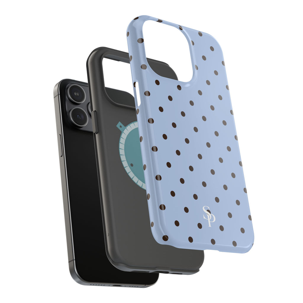 Blue Polka Dot Magnetic Impact Phone Case