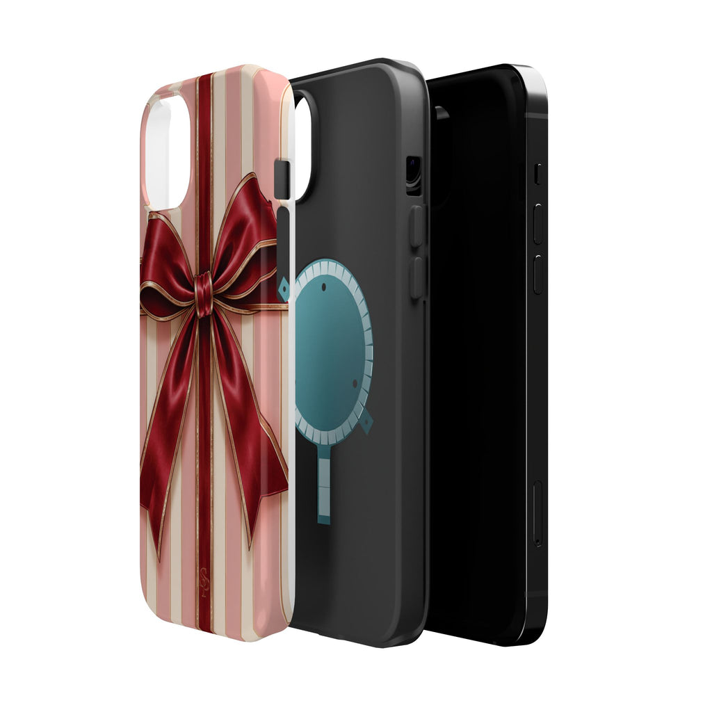 Red Bow Gift Wrap Magnetic Phone Case