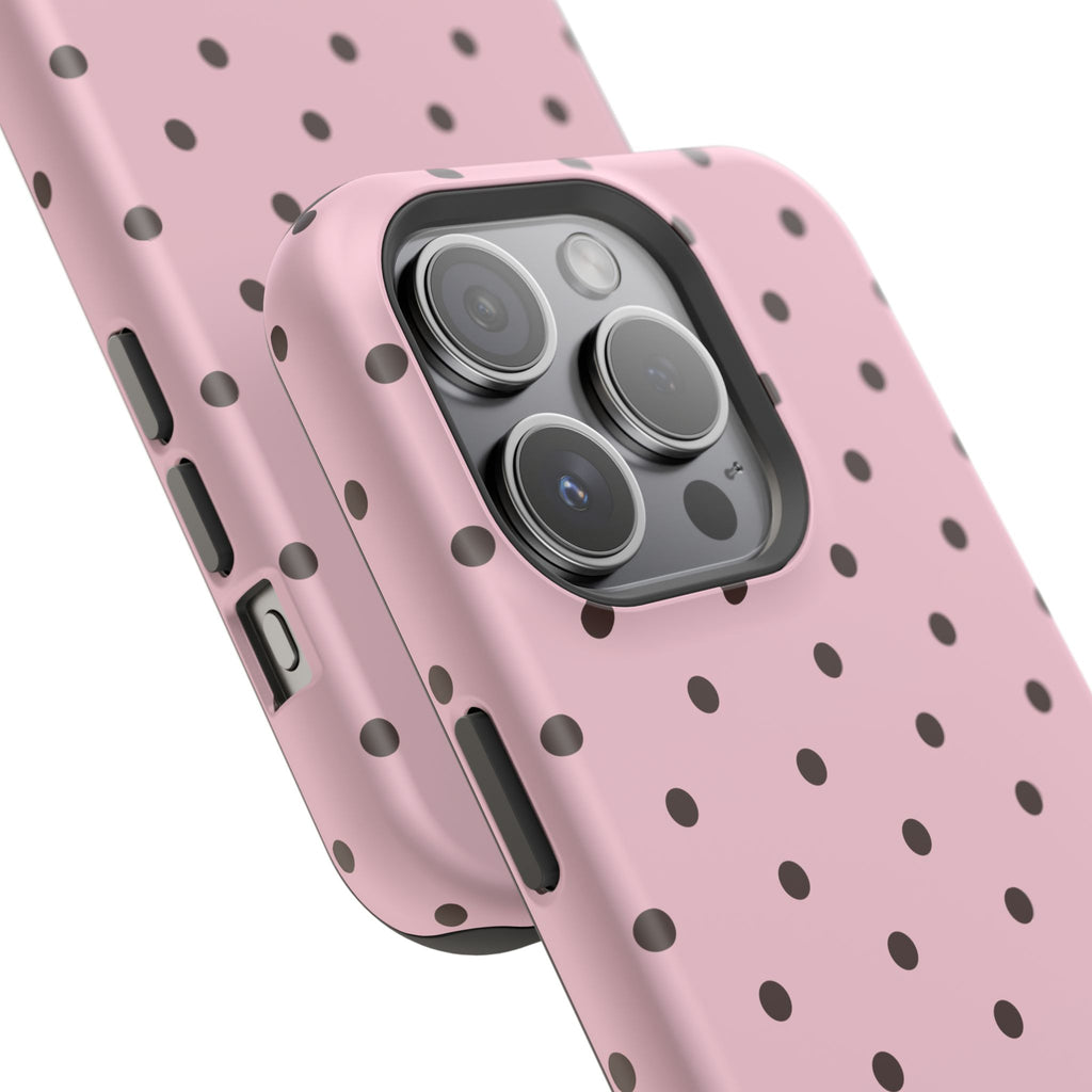 Pink Polka Dot Magnetic Impact Phone Case