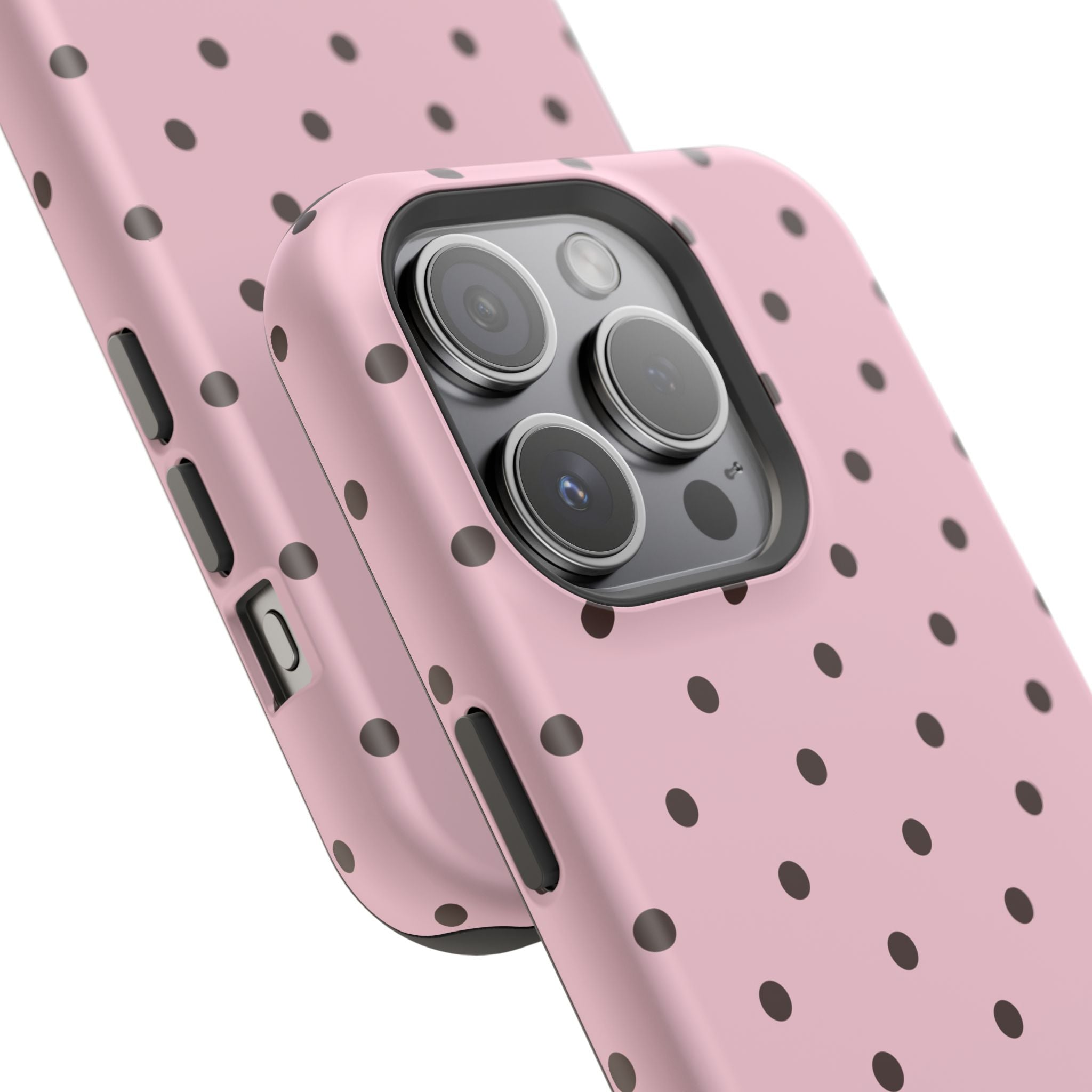 Pink Polka Dot Magnetic Impact Phone Case