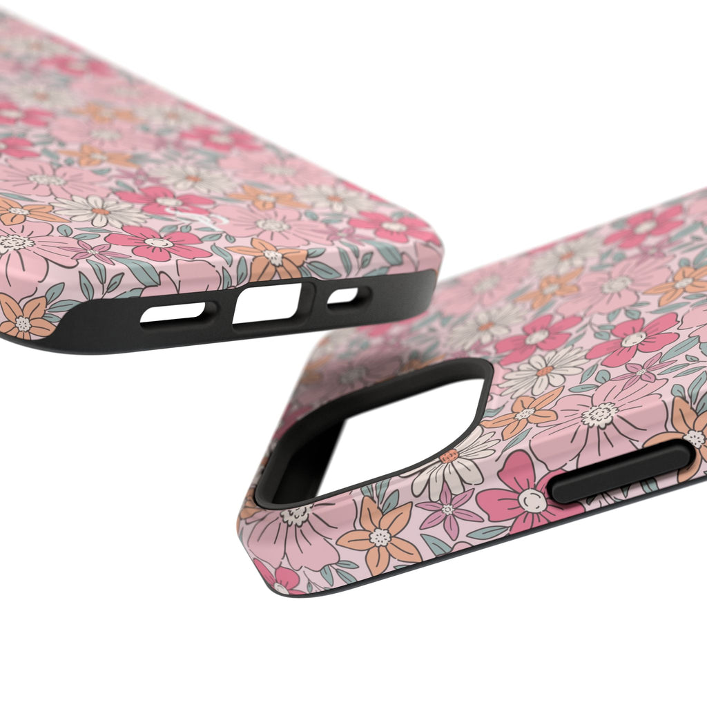 Pink Flowers Impact-Resistant Case