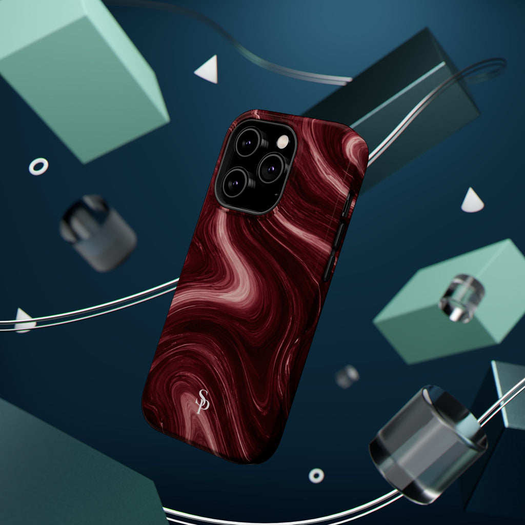 Burgundy Marble Magnetic Phone Case