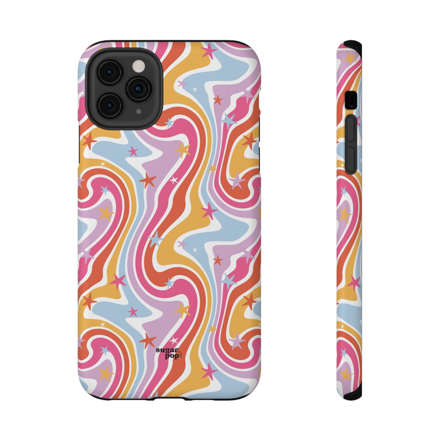 Colorful Impact-Resistant Phone Case - Vibrant Swirl Design