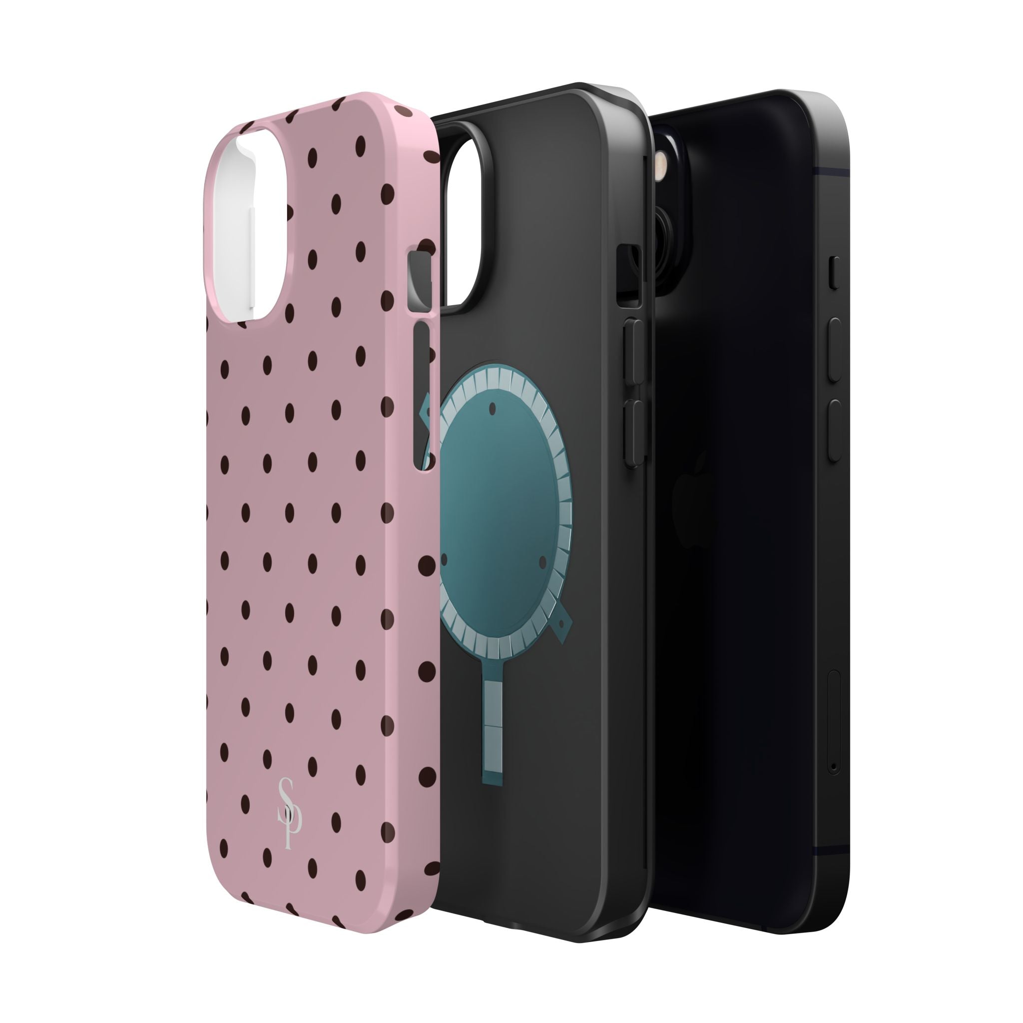 Pink Polka Dot Magnetic Impact Phone Case
