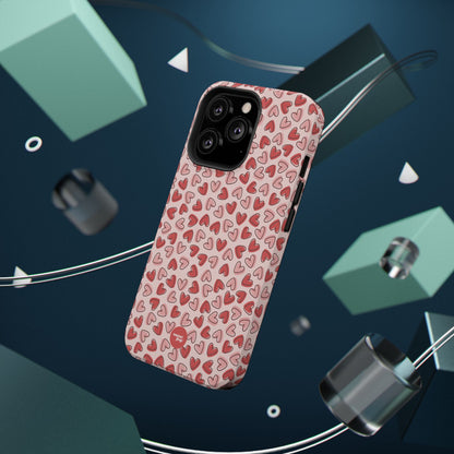 Heart Pattern Impact-Resistant Phone Case - Stylish Protection for Valentine's Day & Everyday Love