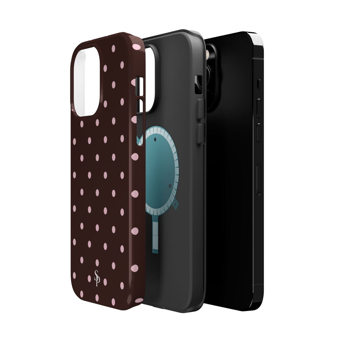 Brown Polka Dot Magnetic Impact-Resistant Phone Case