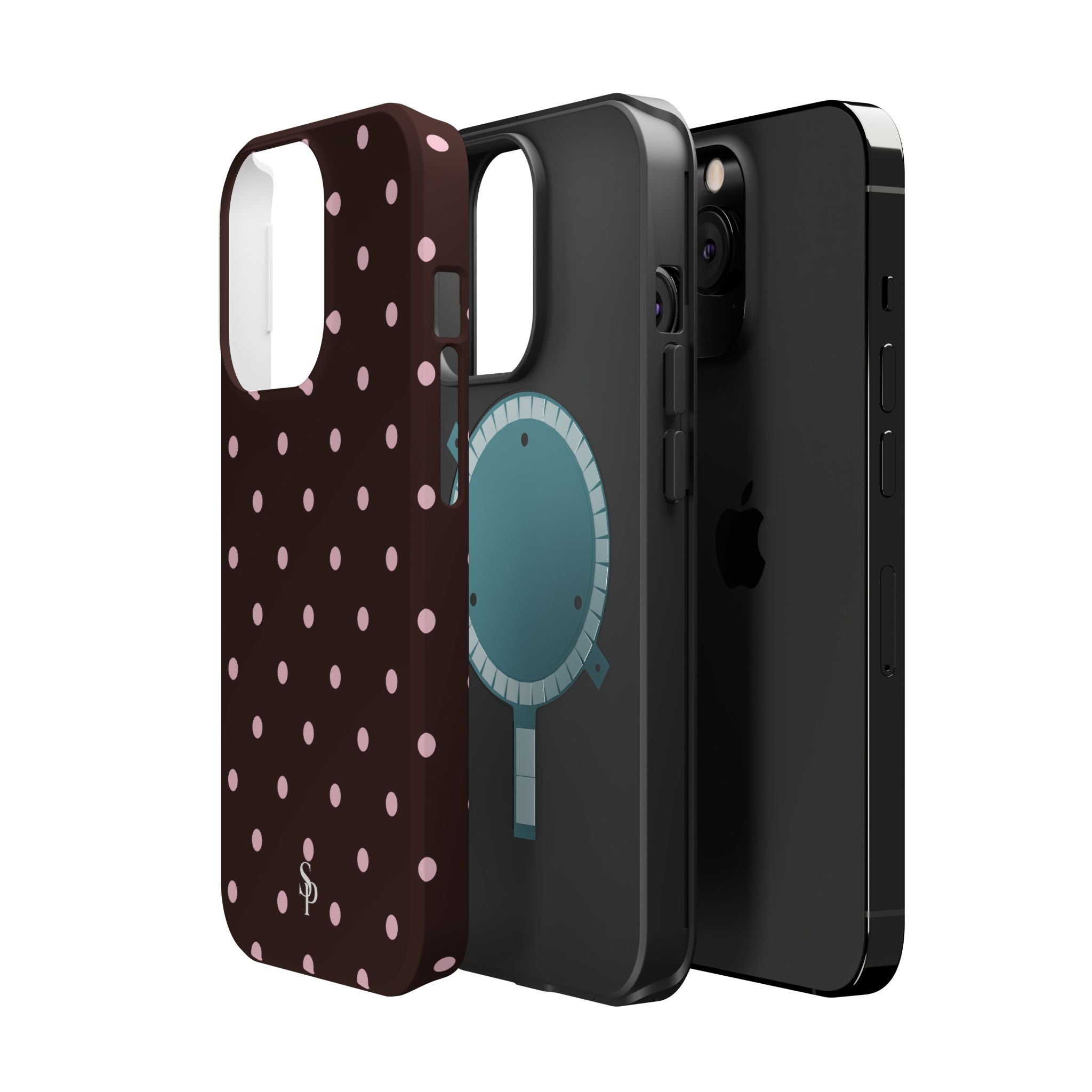 Brown Polka Dot Magnetic Impact-Resistant Phone Case