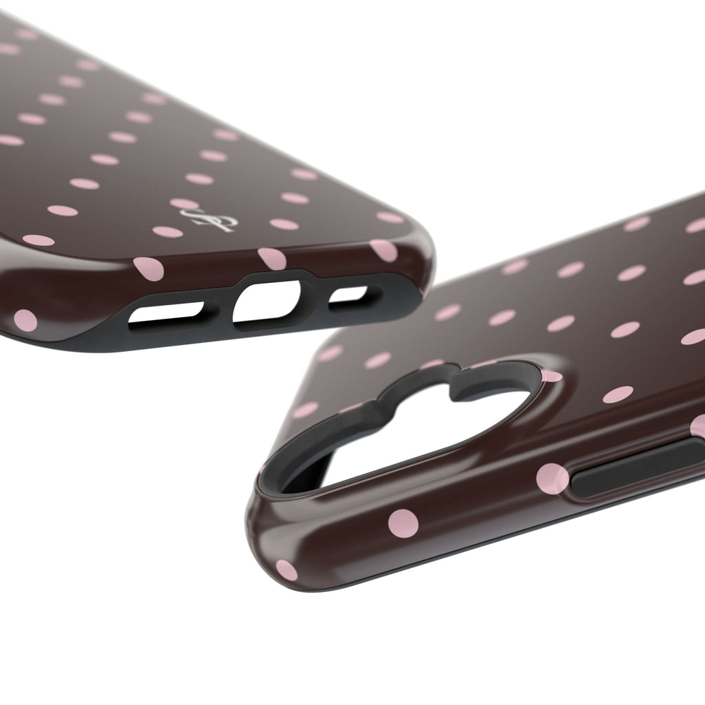 Brown Polka Dot Magnetic Impact-Resistant Phone Case