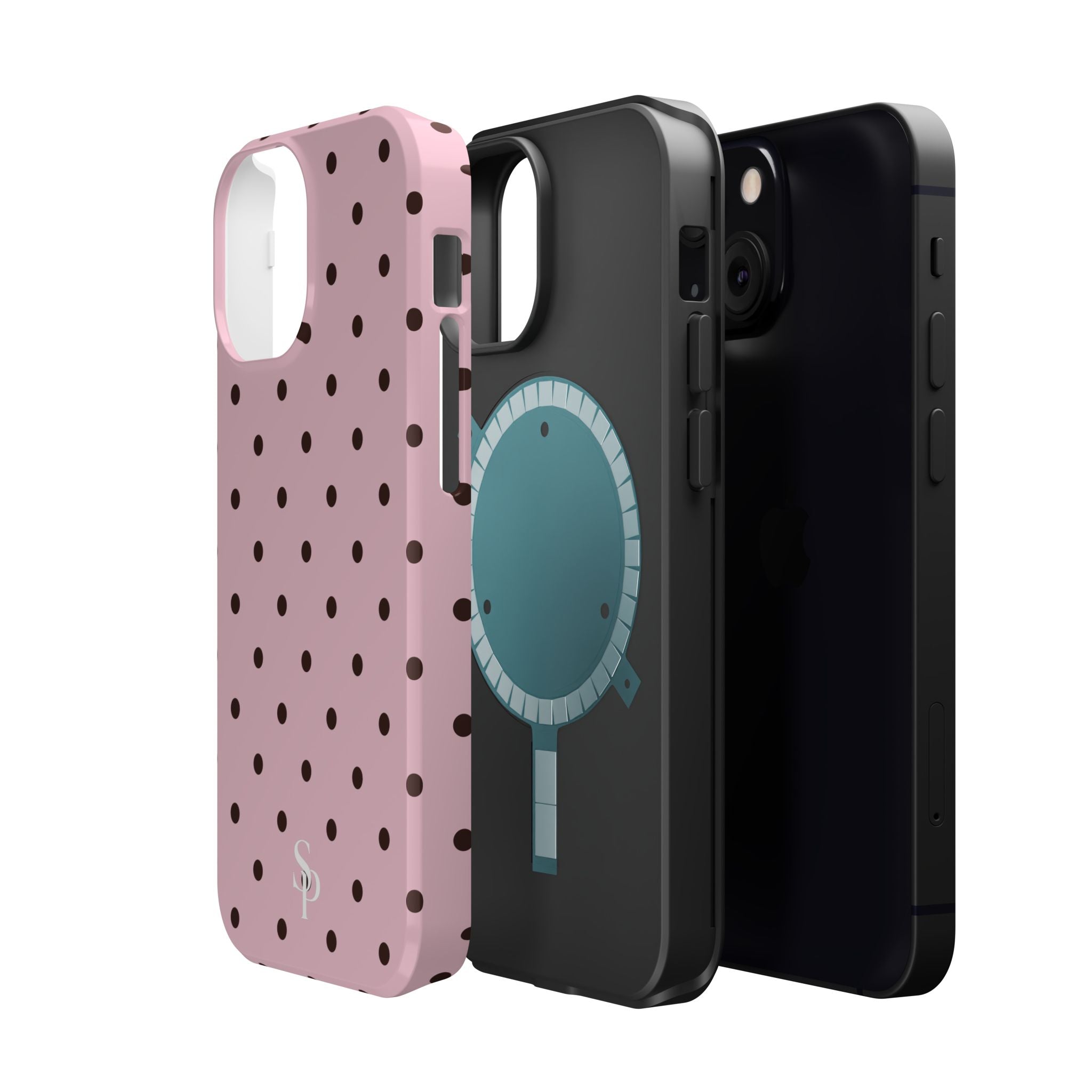 Pink Polka Dot Magnetic Impact Phone Case