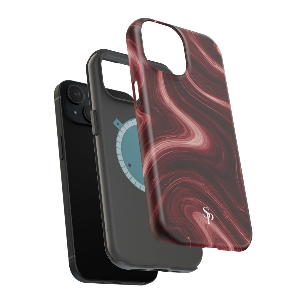 Burgundy Marble Magnetic Phone Case