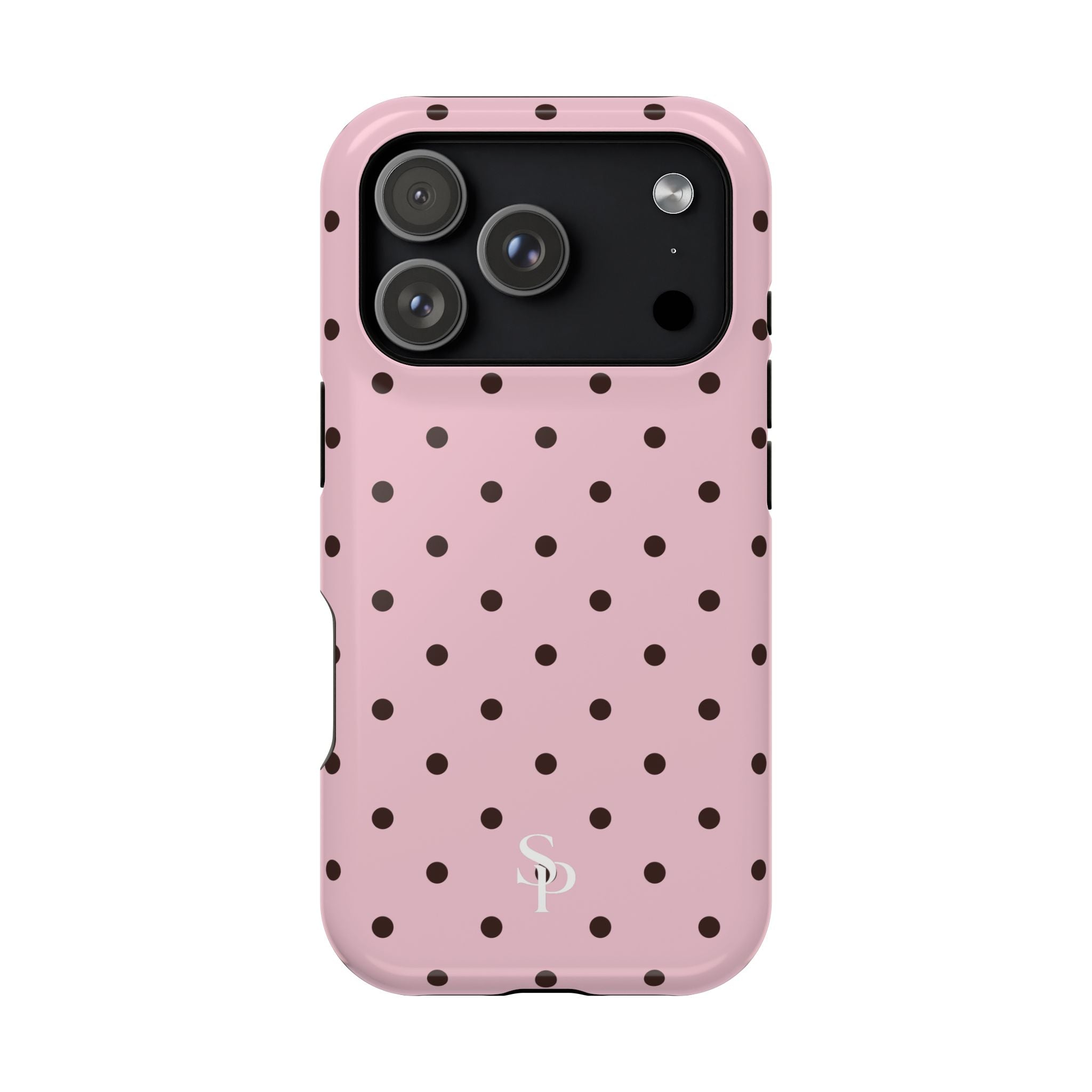 Pink Polka Dot Magnetic Impact Phone Case