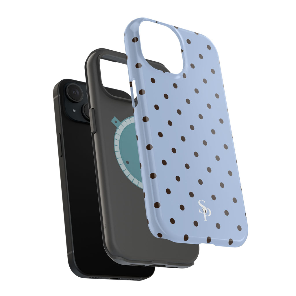 Blue Polka Dot Magnetic Impact Phone Case