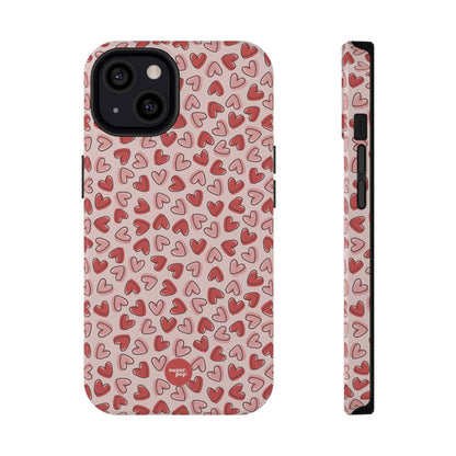 Heart Pattern Impact-Resistant Phone Case - Stylish Protection for Valentine's Day & Everyday Love