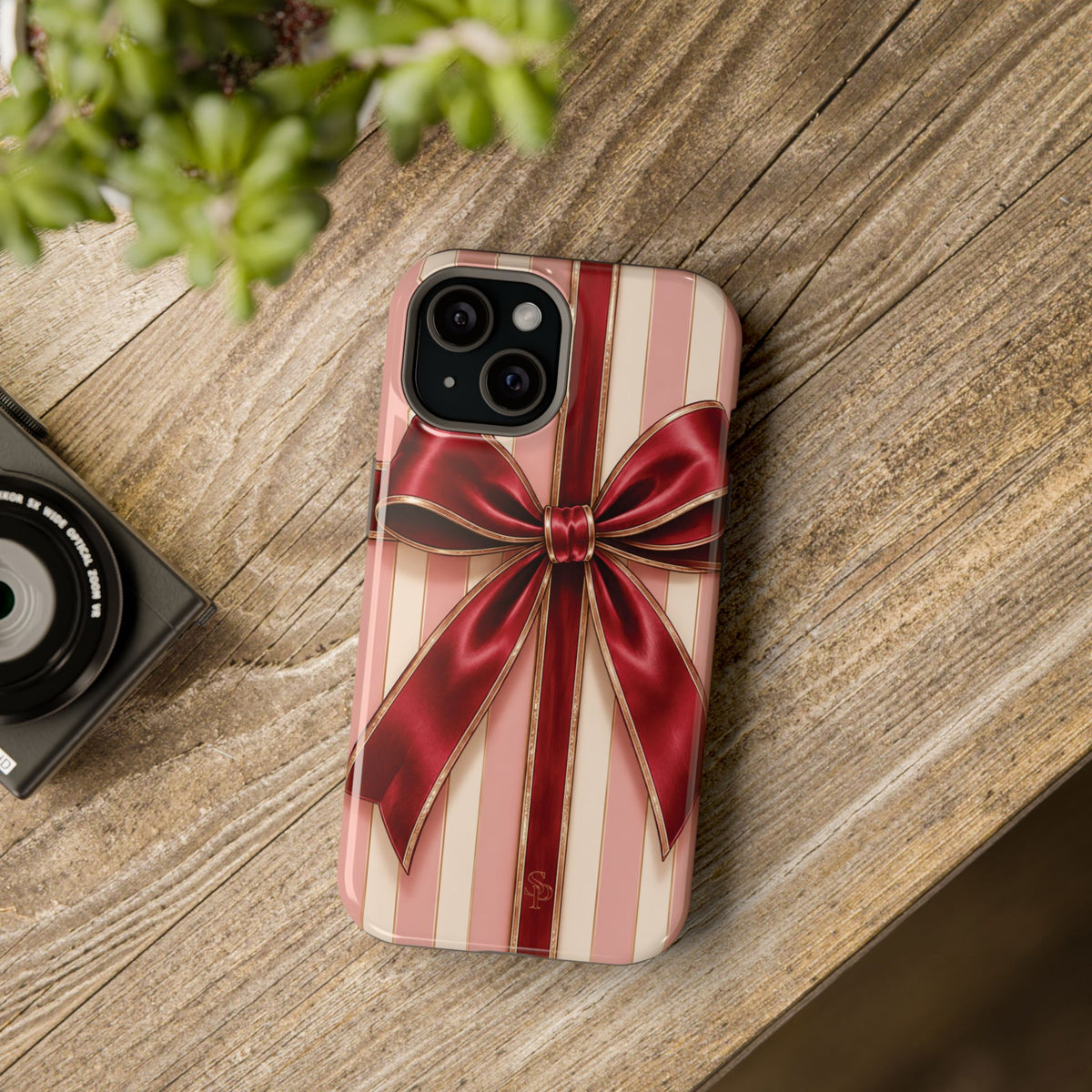 Red Bow Gift Wrap Magnetic Phone Case