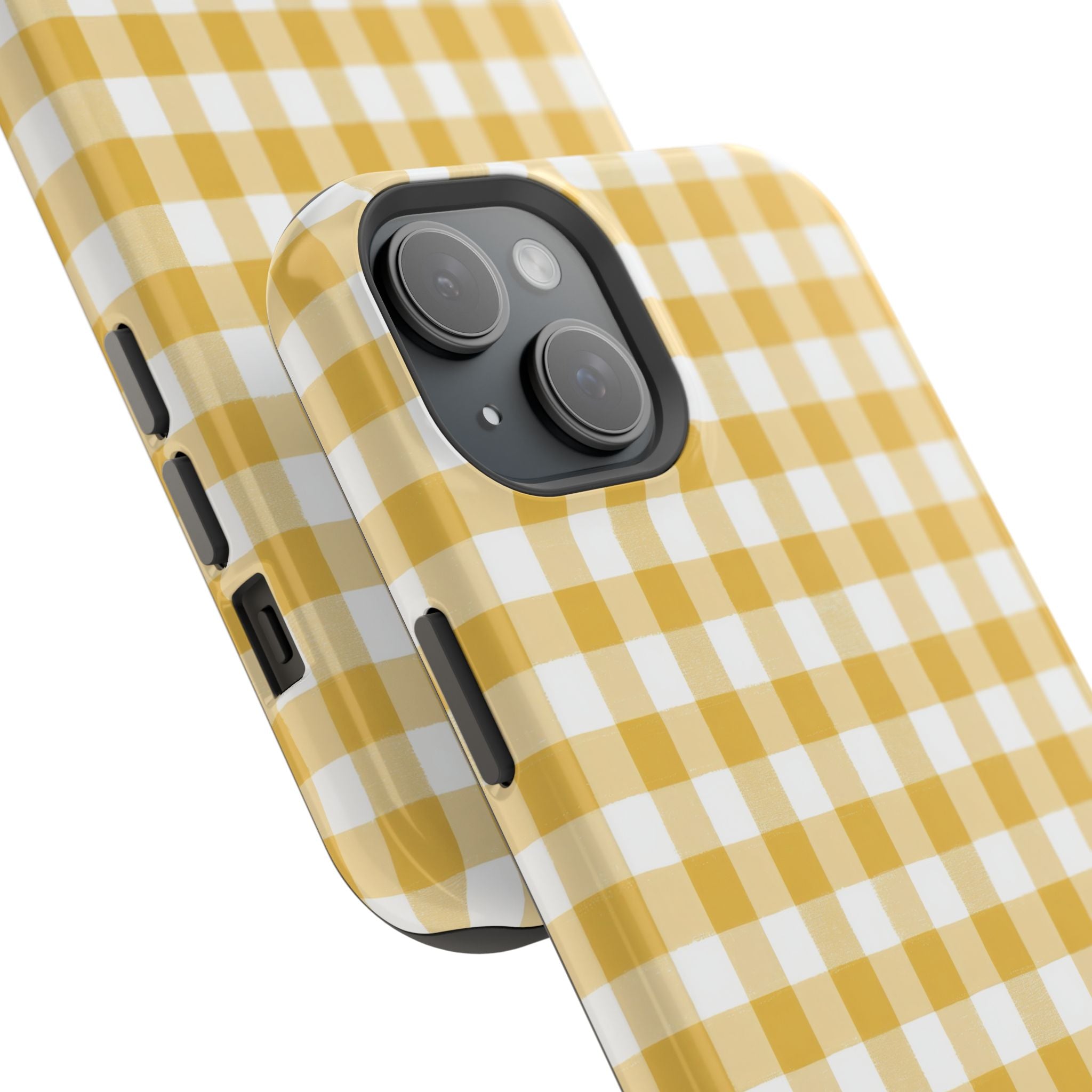 Yellow Gingham Magnetic Impact-Resistant Phone Case
