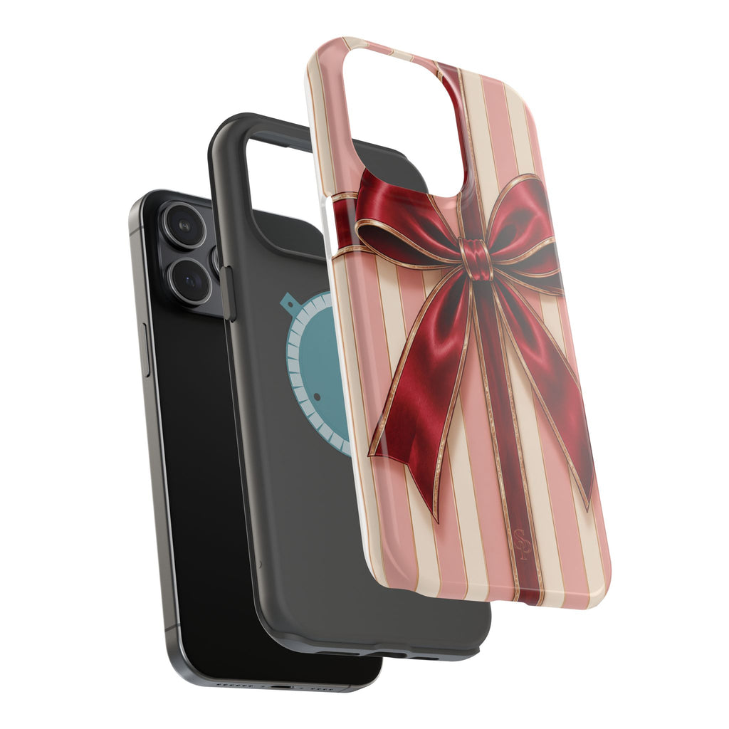Red Bow Gift Wrap Magnetic Phone Case