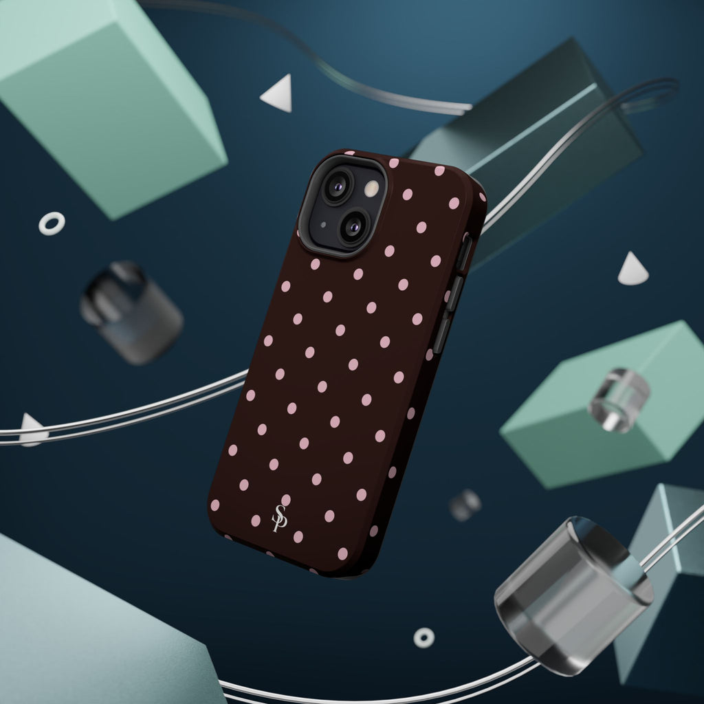 Brown Polka Dot Magnetic Impact-Resistant Phone Case