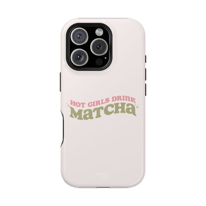 Hot Girls Drink Matcha Impact-Resistant Case