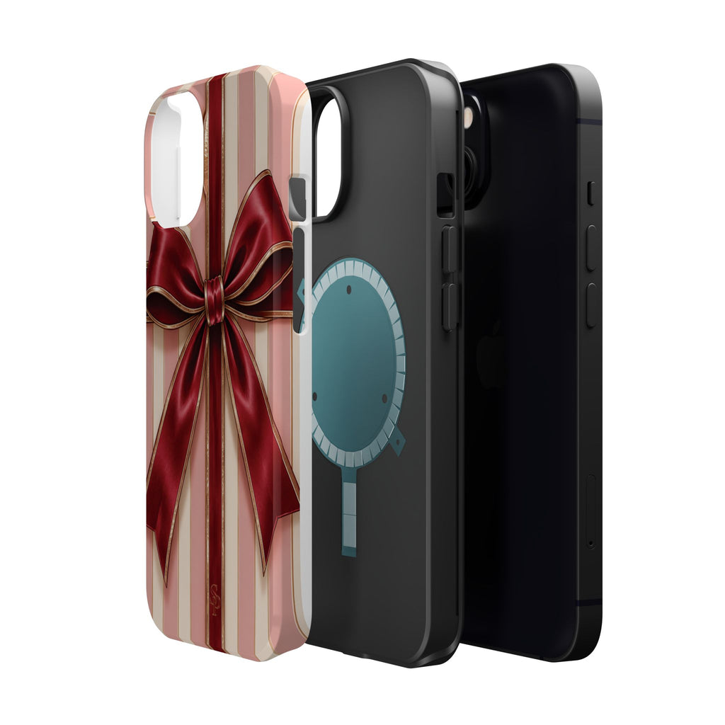 Red Bow Gift Wrap Magnetic Phone Case