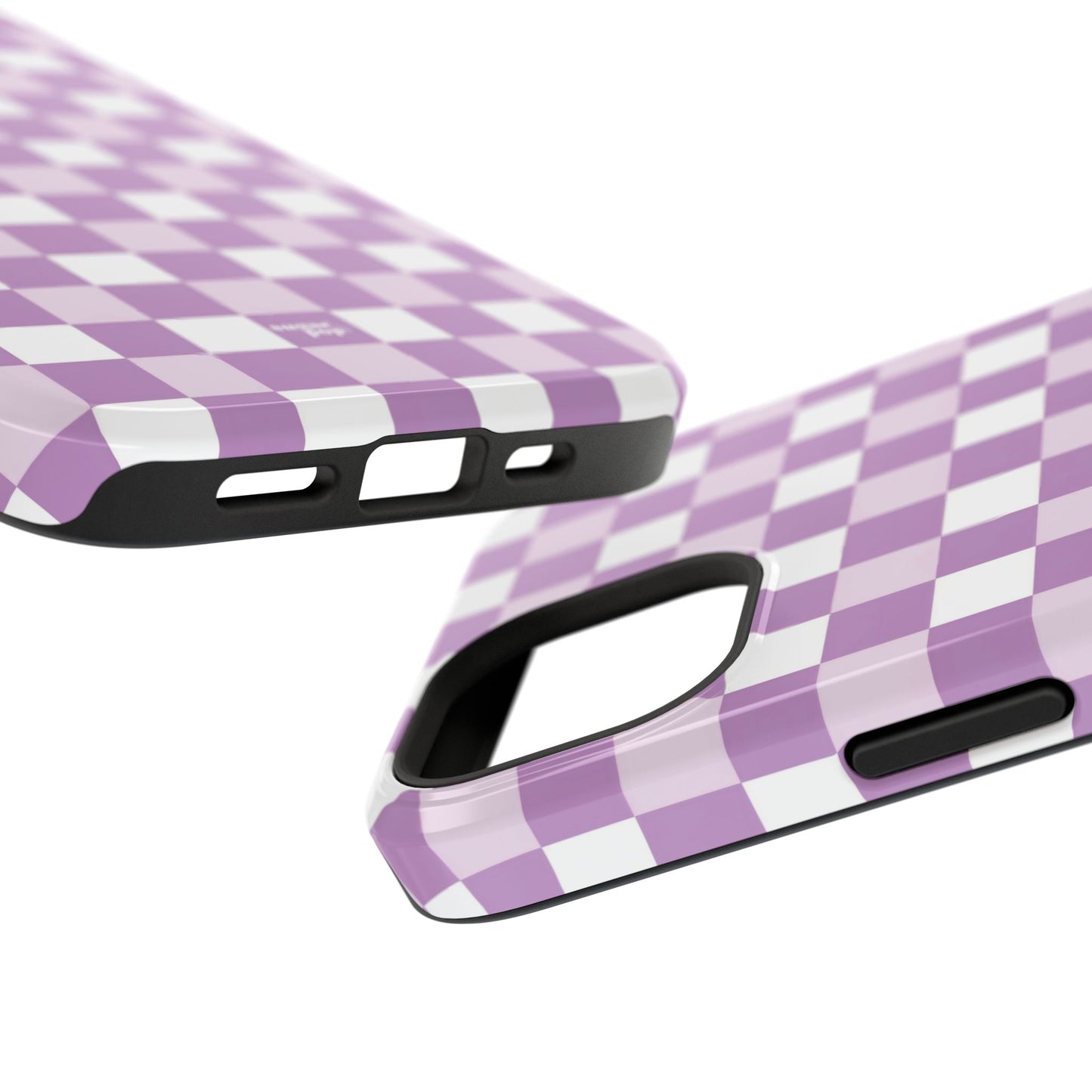 Purple Checkerboard Impact-Resistant Phone Case