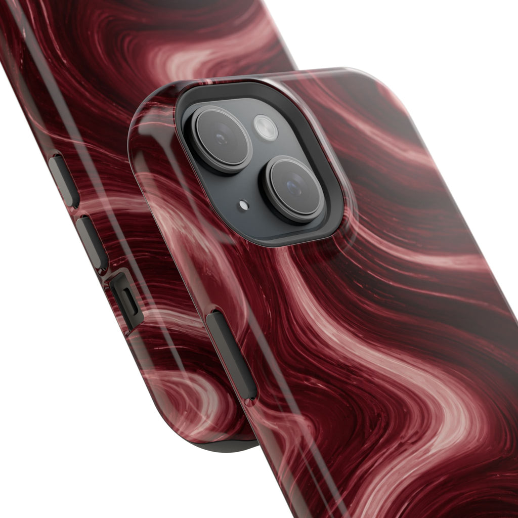 Burgundy Marble Magnetic Phone Case