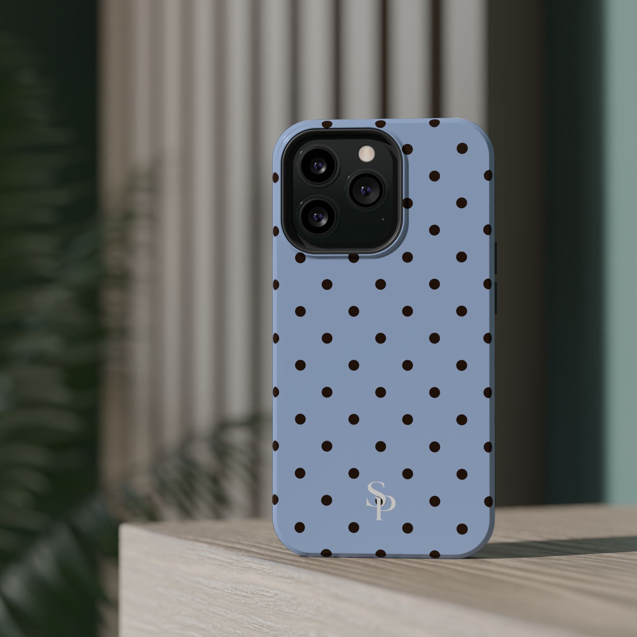 Blue Polka Dot Magnetic Impact Phone Case