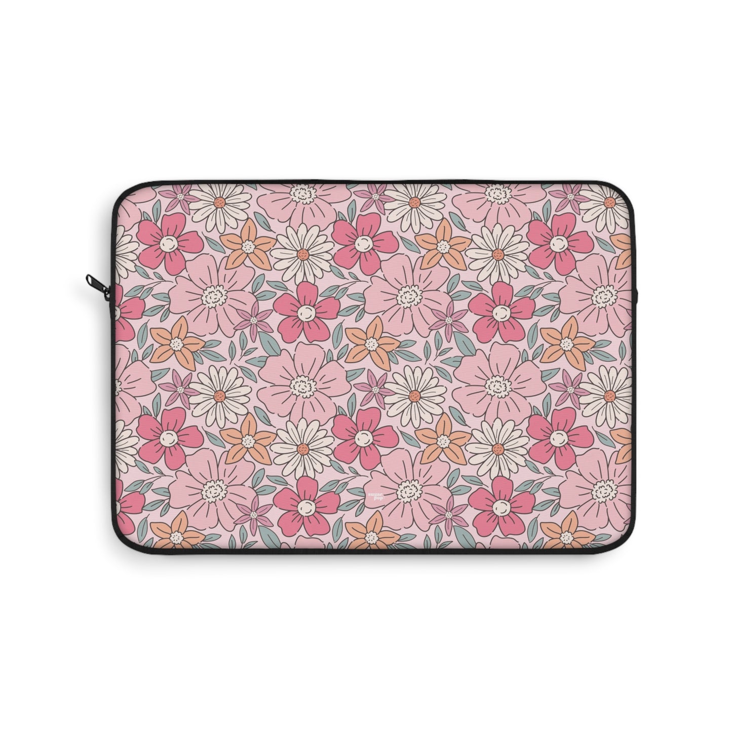 Pink Flowers Laptop Sleeve