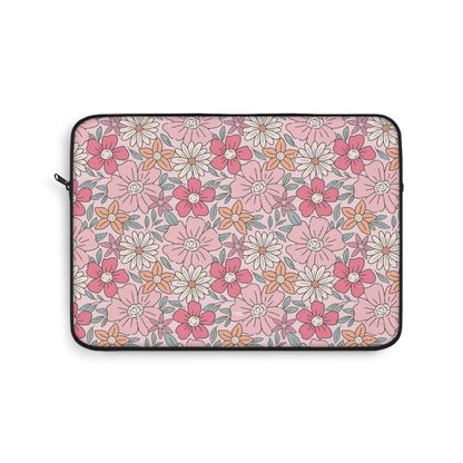 Pink Flowers Laptop Sleeve