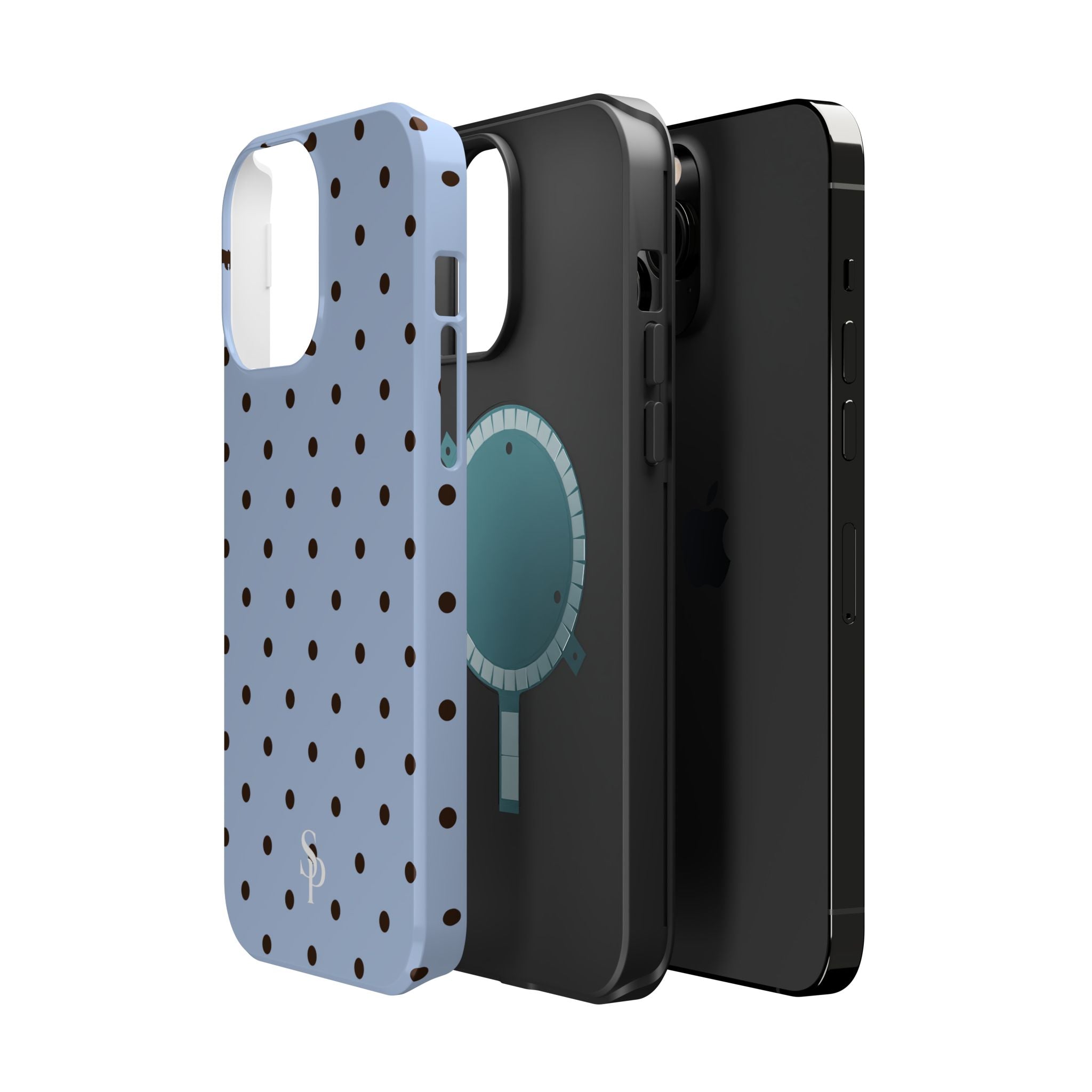 Blue Polka Dot Magnetic Impact Phone Case